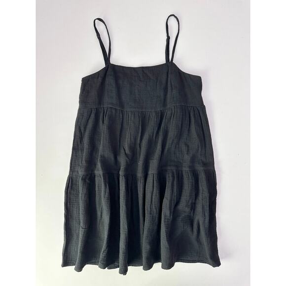 glassons black babydoll guaze dress - size 8 - Picture 2 of 5